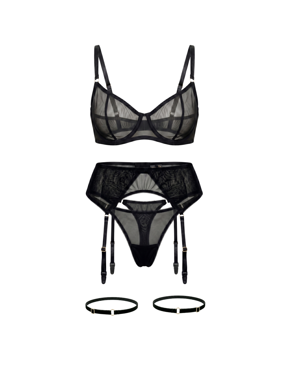 Mesh Bra Aurora - Black