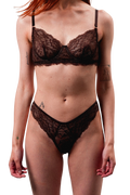 Custom Lace Bra Amelia Dark Brown – Made to Order