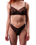 Custom Lace Bra Amelia Dark Brown – Made to Order