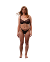 Lace Thong with Adjustable Straps – Dark Brown