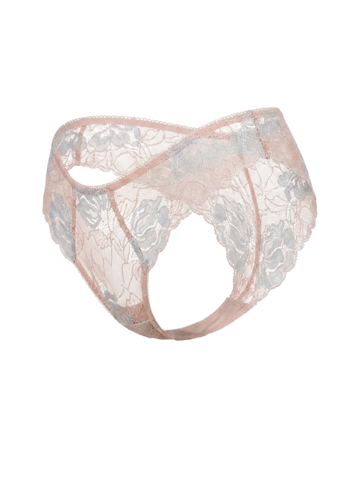 Mid-Rise Lace Brazilian Panties – Pink