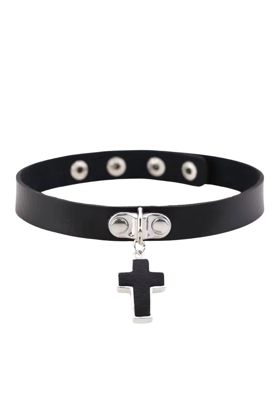 Cross Pendant Choker Necklace