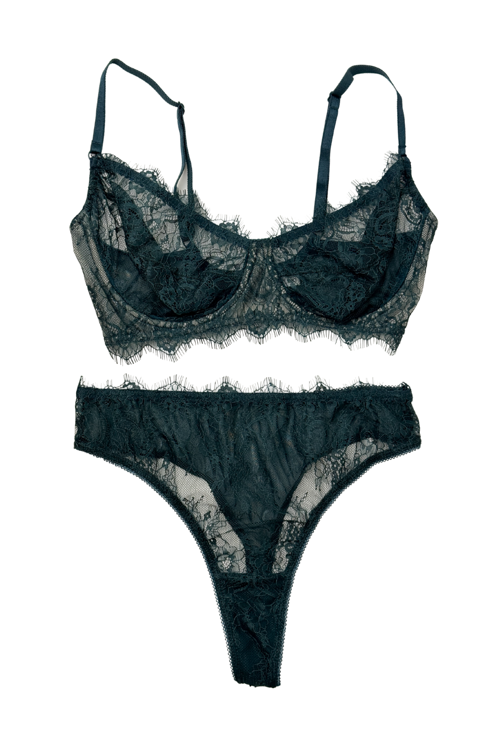 Lace Lingerie Set (Bra & Thong) – Atlantic Deep