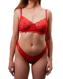 Custom Lace Bra Amelia Red – Made to Order