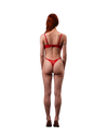 Lace Thong with Adjustable Straps – Red