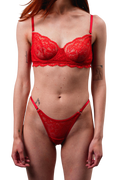 Custom Lace Bra Amelia Red – Made to Order