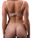 Lace Thong with Adjustable Straps – Beige