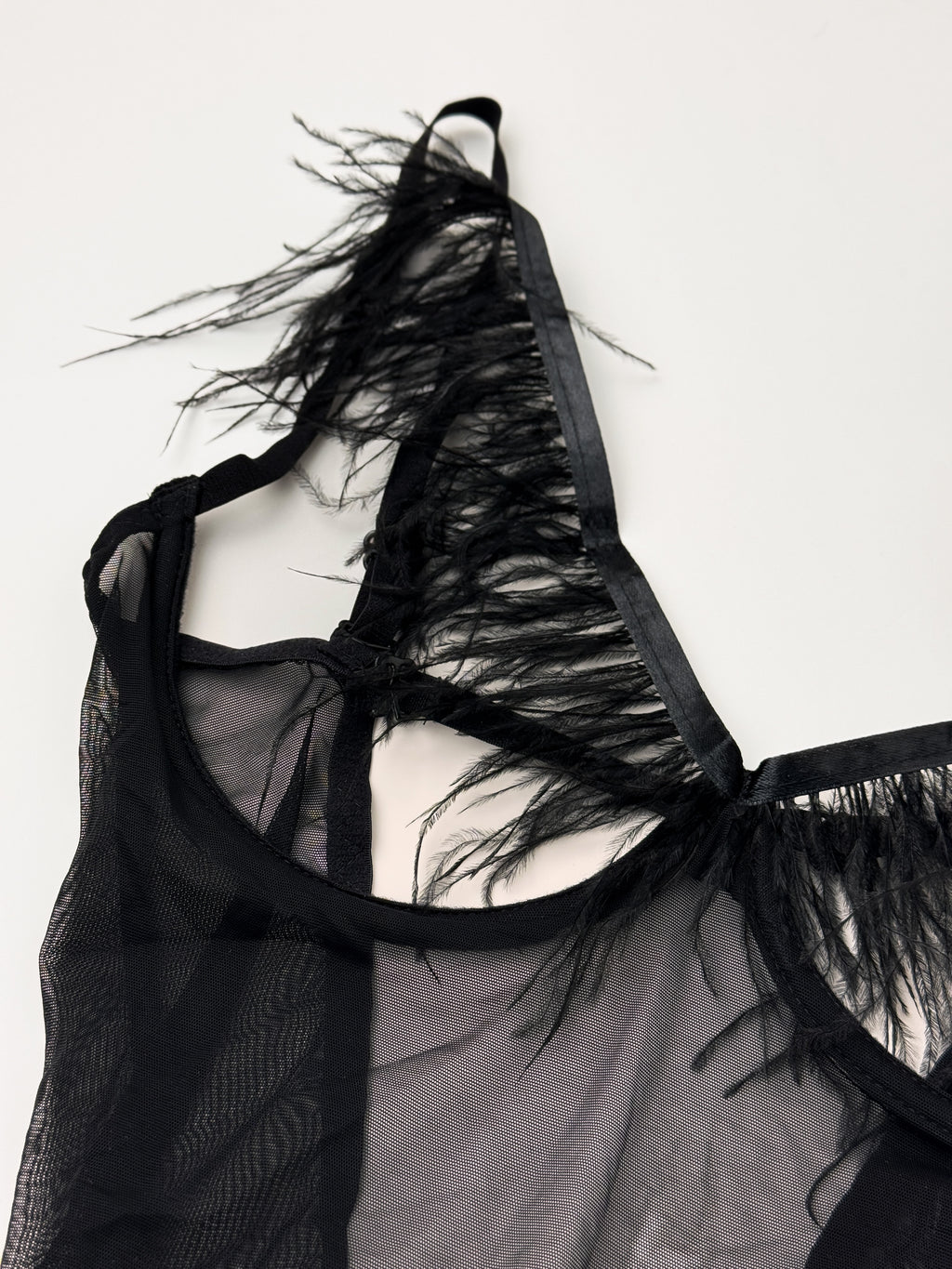 Sheer Bodysuit Pushok – Black