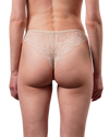 Mid-Rise Lace Brazilian Panties – Beige