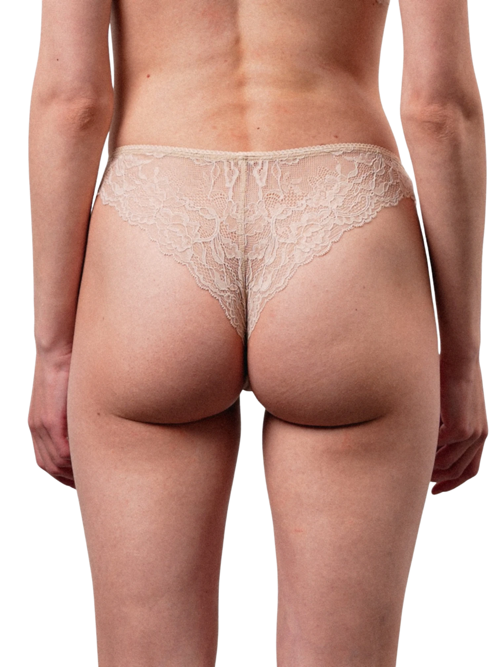 Mid-Rise Lace Brazilian Panties – Pink
