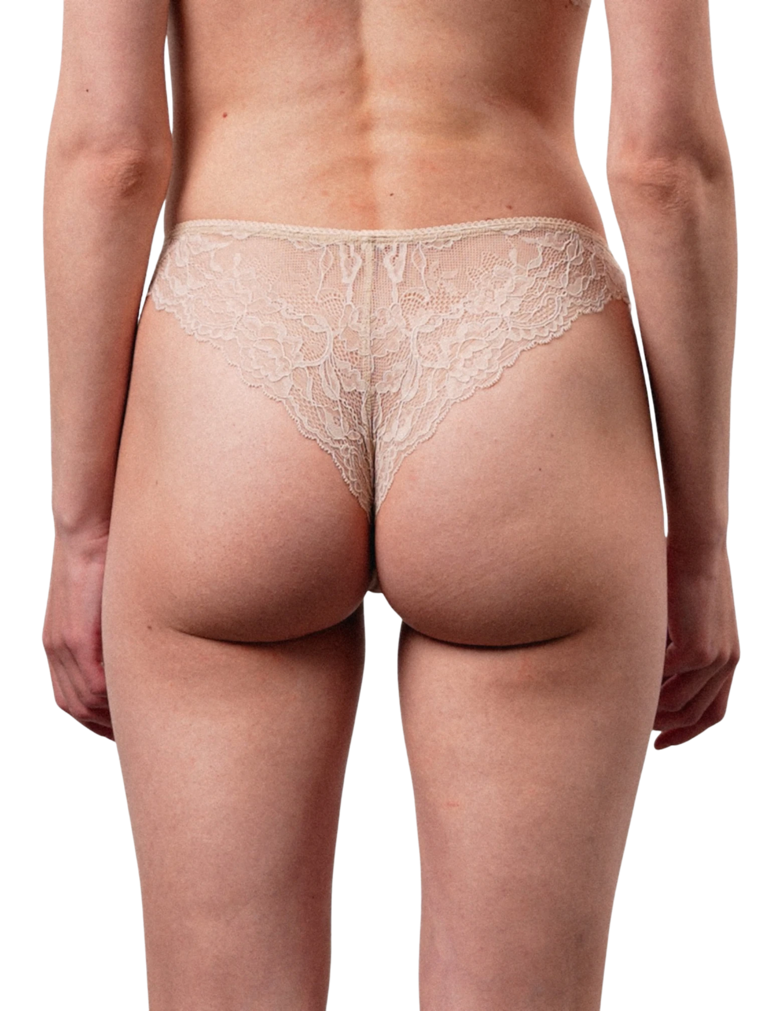 Mid-Rise Lace Brazilian Panties – Pink
