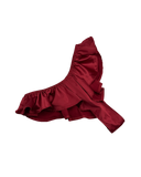 Celeste Silk Briefs with Ruffles – Burgundy