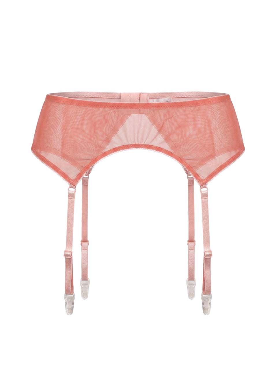 Mesh Garter Belt Serena - Salmon