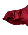 Celeste Silk Briefs with Ruffles – Burgundy