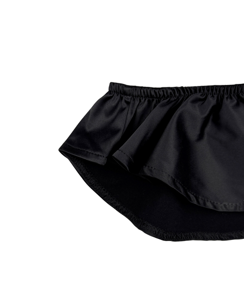Celeste Silk Briefs with Ruffles – Black