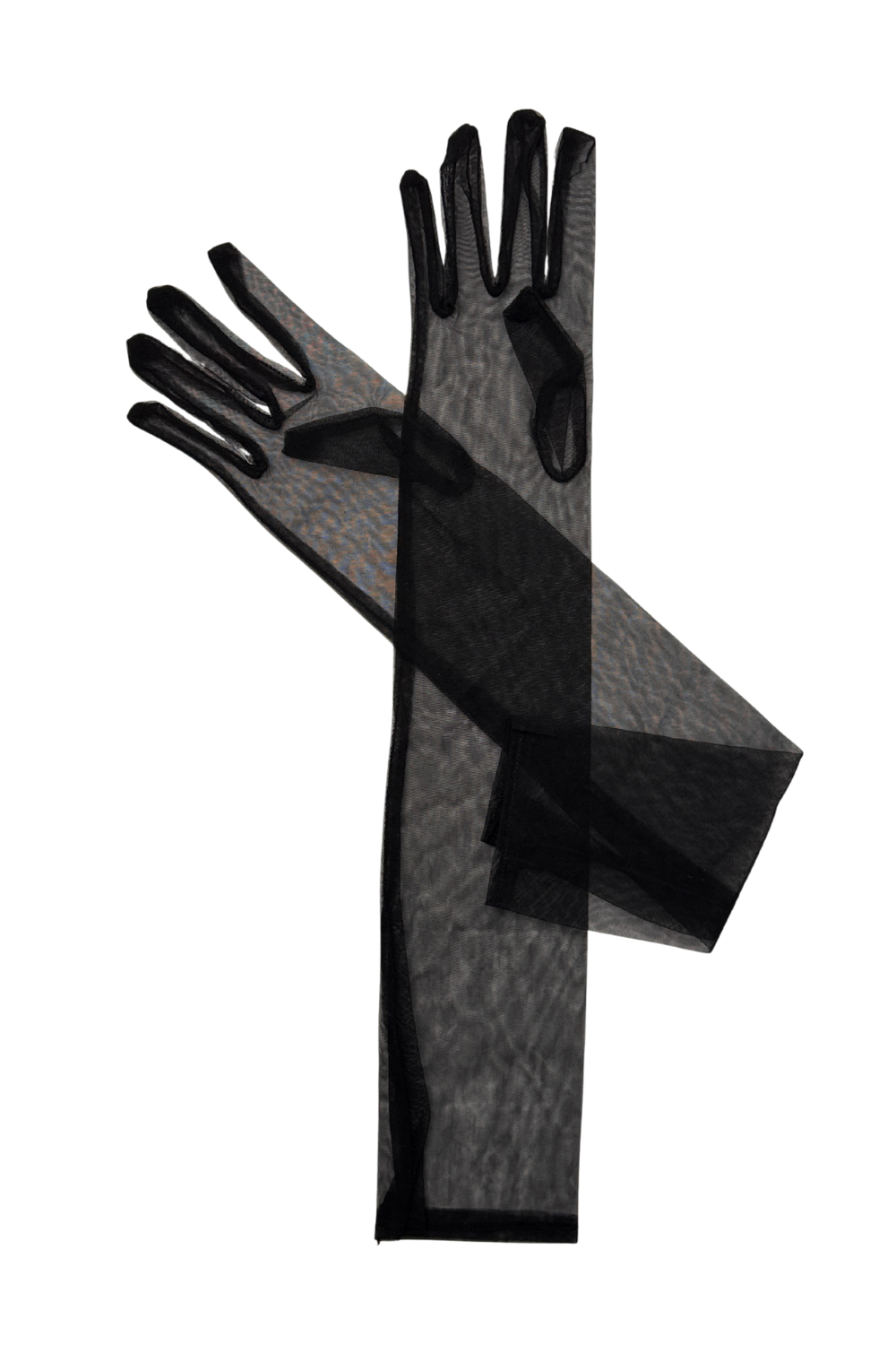Mesh long gloves Onesie - Black