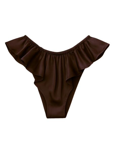 Mesh Thong with Adjustable Straps – Dark Brown