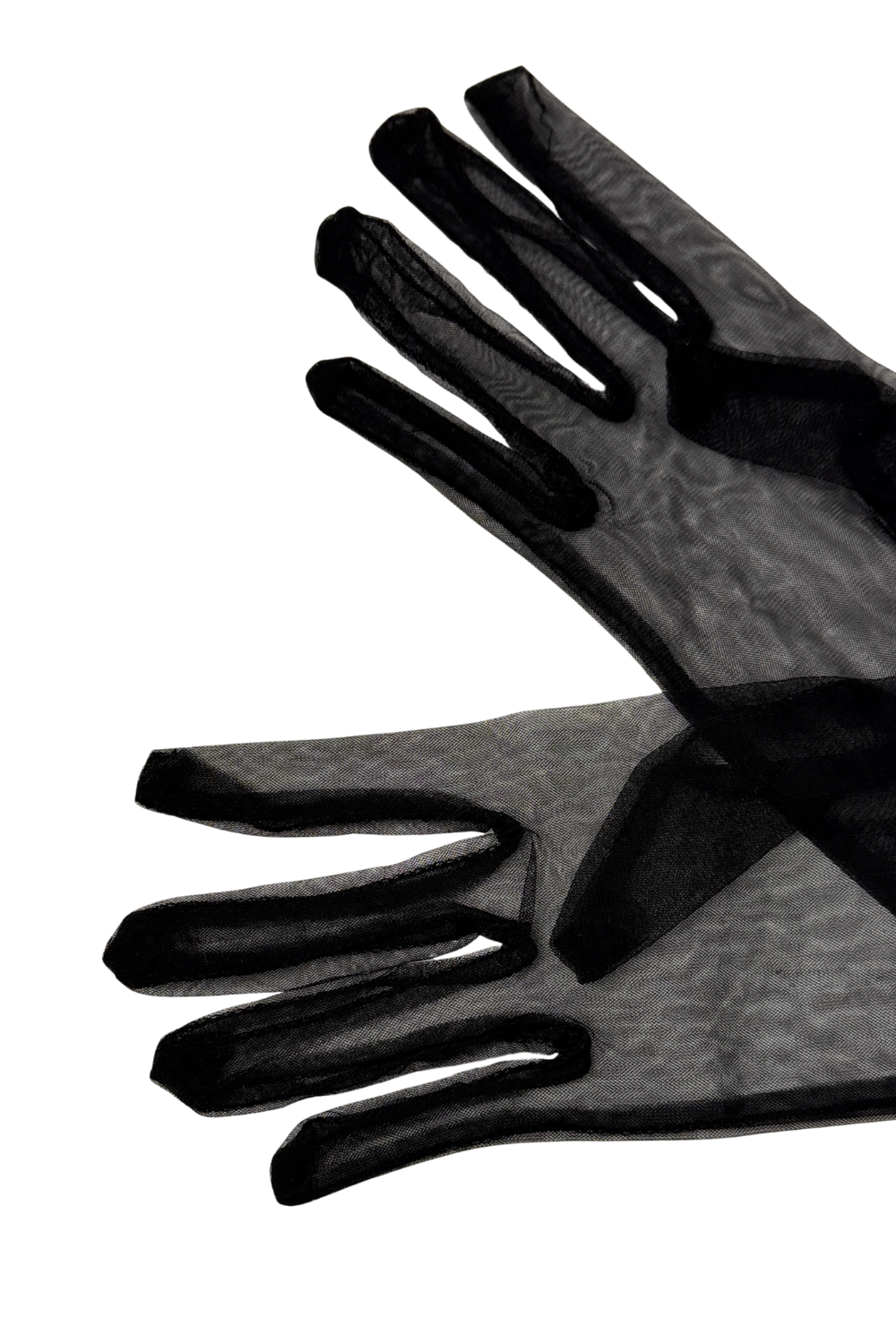 Mesh long gloves Onesie - Black