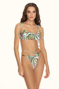 ENIS Soft Bikini Top + Elena Bikini Bottom — White-Green