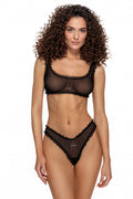 Bra top — LILI and Thong panties — Molly, color: black/beige