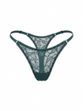 Lace Thong with Adjustable Straps – Emerald