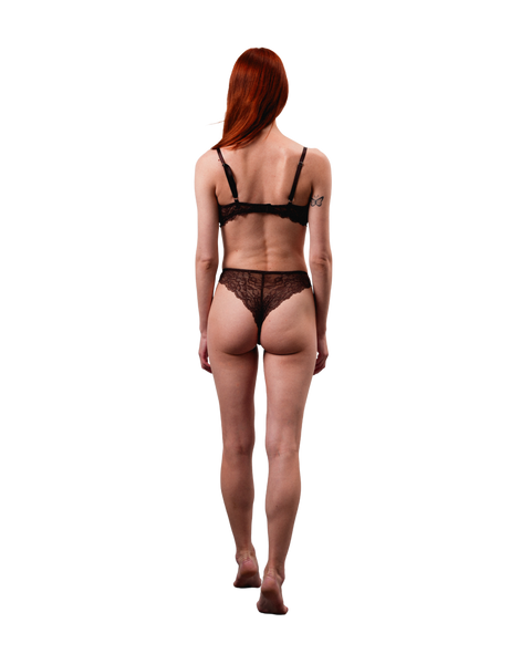 Custom Lace Bra Amelia Dark Brown – Made to Order