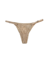 Lace Thong with Adjustable Straps – Beige