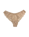 Mid-Rise Lace Brazilian Panties – Beige