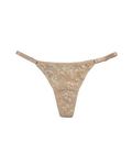 Lace Thong with Adjustable Straps – Beige