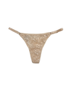 Lace Thong with Adjustable Straps – Beige