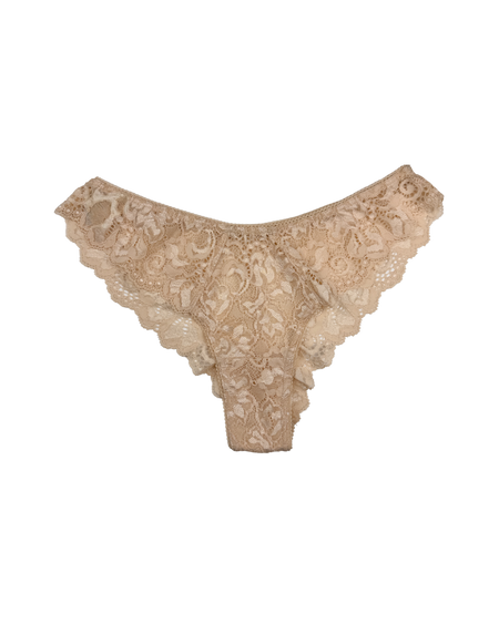 Lace Thong with Adjustable Straps – Red