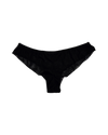 Mid-Rise Mesh Brazilian Panties – Black