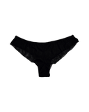 Mid-Rise Mesh Brazilian Panties – Black