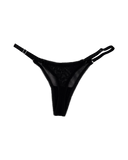 Mesh Thong with Adjustable Straps – Black