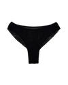 High-Waist Mesh Brazilian Panties – Black