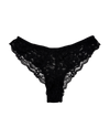 Mid-Rise Lace Brazilian Panties – Black