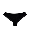 Mid-Rise Mesh Brazilian Panties – Black