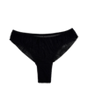 High-Waist Mesh Brazilian Panties – Black