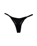 Mesh Thong with Adjustable Straps – Black