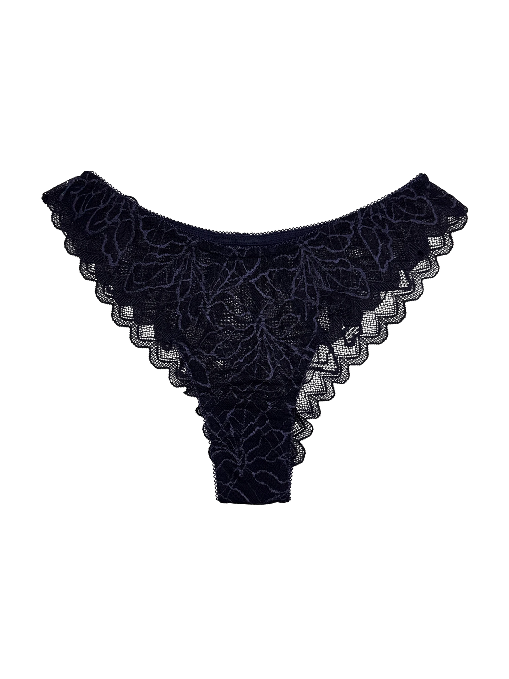 Mid-Rise Lace Brazilian Panties – Blue