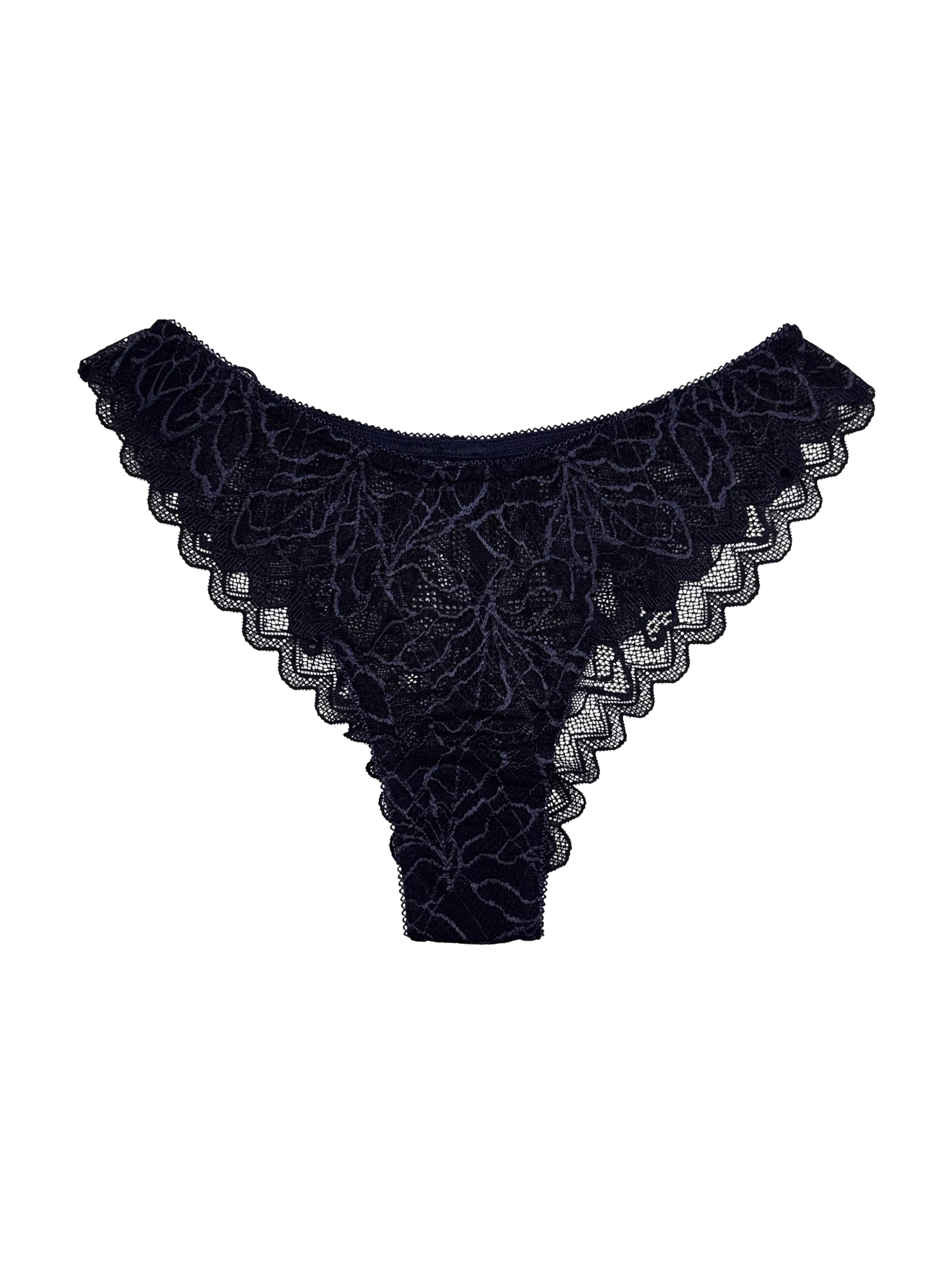 Mid-Rise Lace Brazilian Panties – Blue