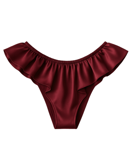 Lace Thong with Adjustable Straps – Red