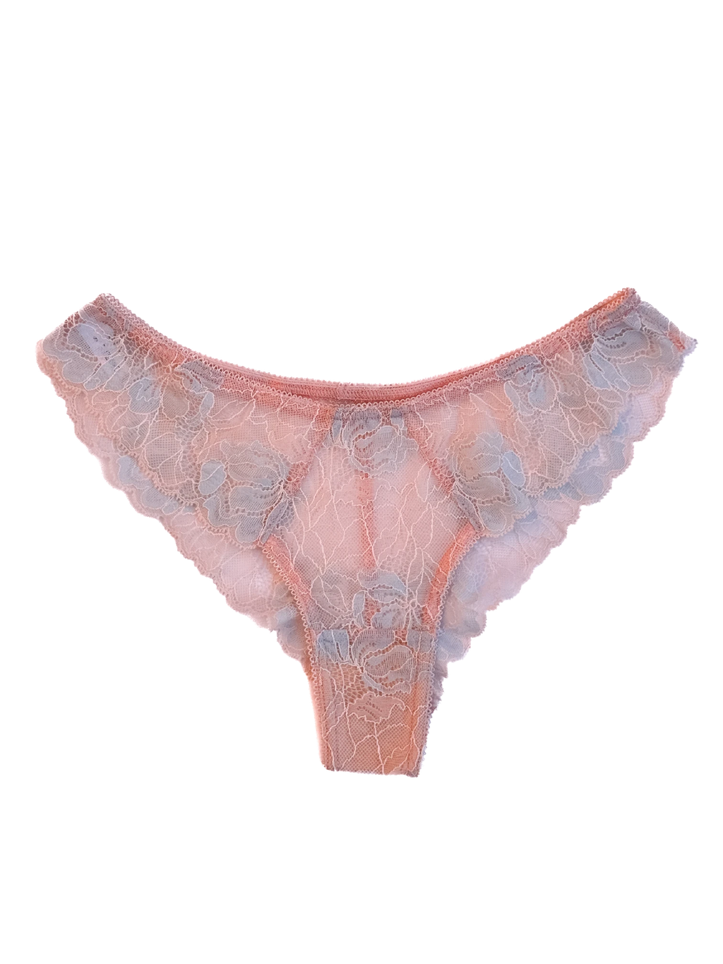 Mid-Rise Lace Brazilian Panties – Pink