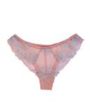 Mid-Rise Lace Brazilian Panties – Pink