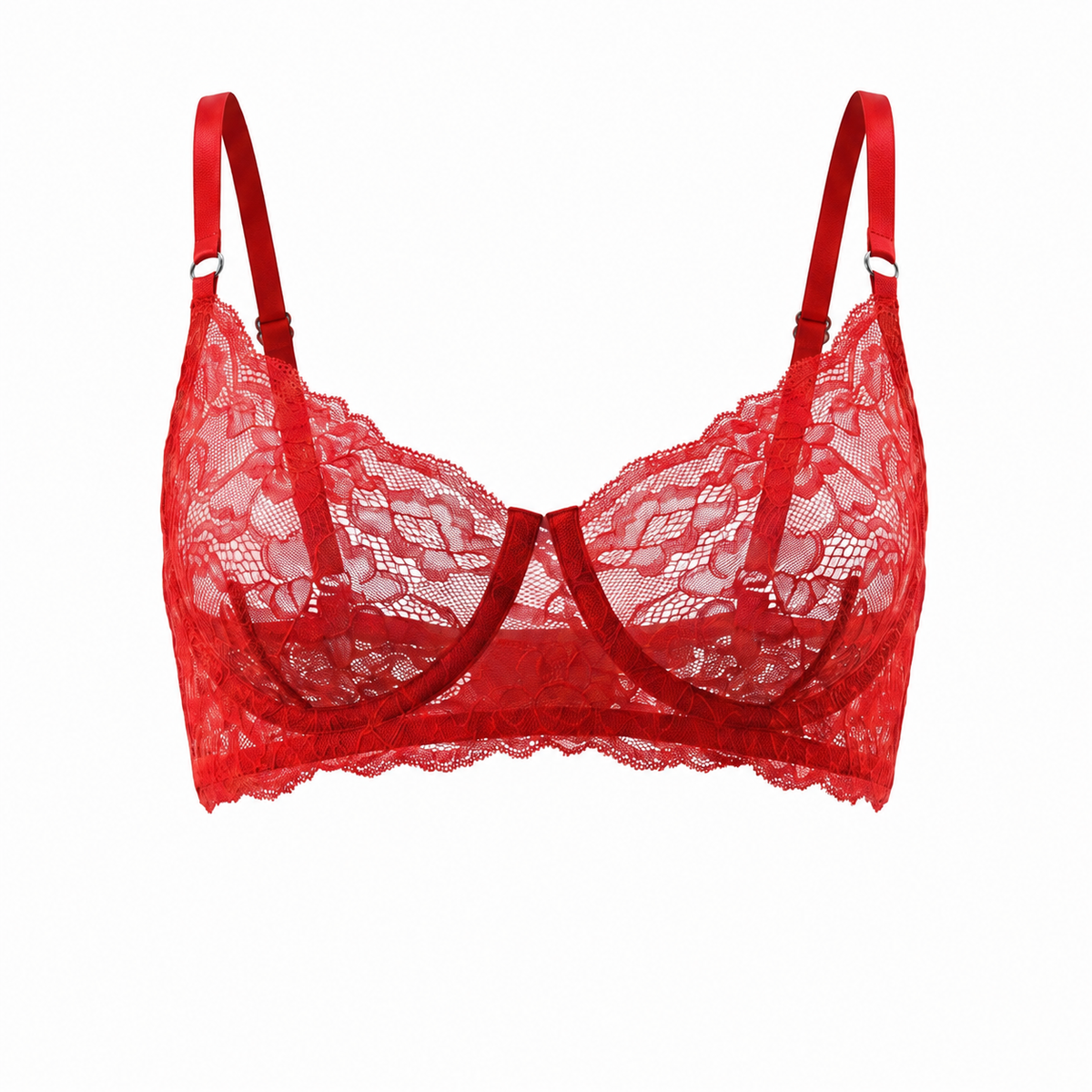 Custom Lace Bra Amelia Red – Made to Order