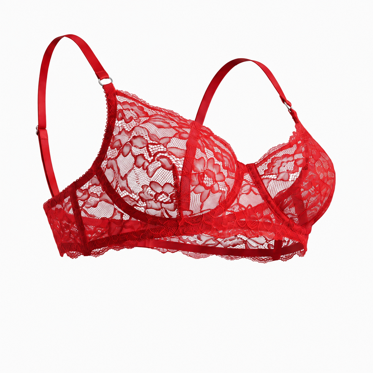 Custom Lace Bra Amelia Red – Made to Order