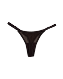 Mesh Thong with Adjustable Straps – Dark Brown
