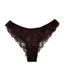 Mid-Rise Lace Brazilian Panties – Dark Brown