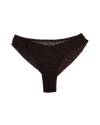 High-Waist Mesh Brazilian Panties – Dark brown