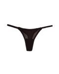 Mesh Thong with Adjustable Straps – Dark Brown